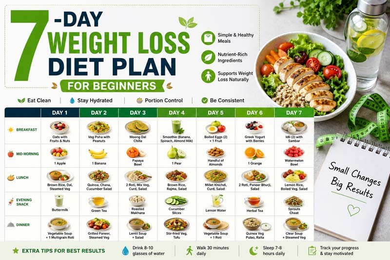 7-Day Weight Loss Diet Plan for Beginners